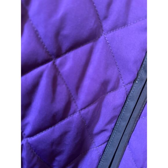 Lauren Ralph Lauren Black and Purple Quilted Vest with Gold Details - Picture 9 of 10